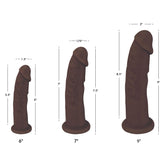 Fleshstixxx 9 Inch Silicone Dildo - Dark